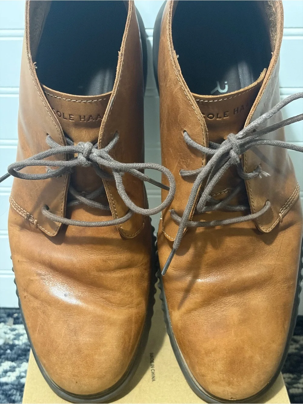Cole Haan Tan Leather Zeroground Chukka Boots